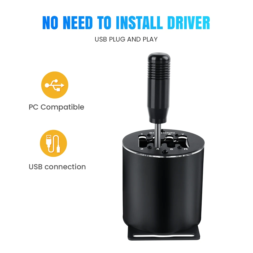 SIMSONN Brand New black round shape design Sim Racing Shifter H H Shifter Sim Racing Sim Racing H Shifter With High Quality