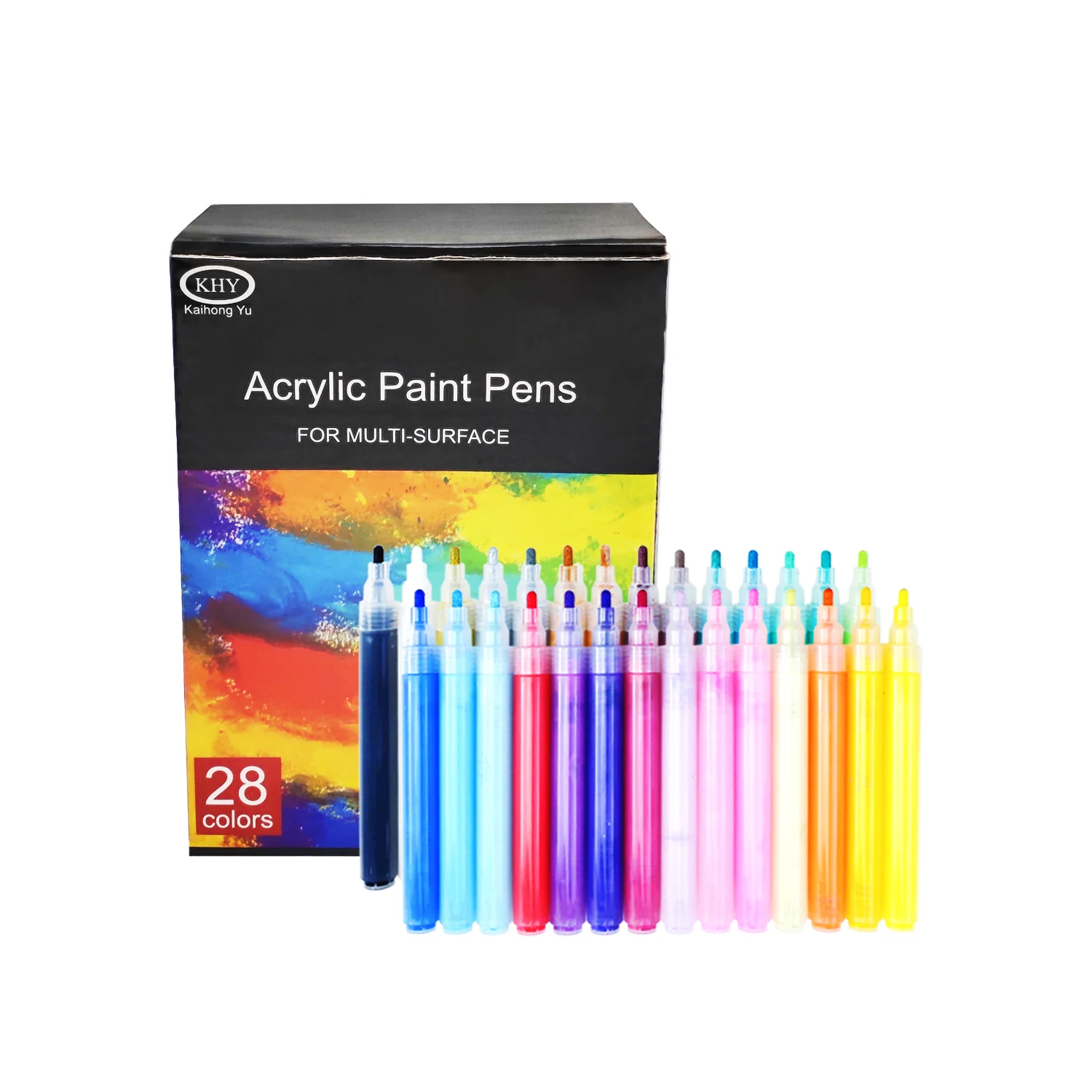Custom 12 Colors DIY Painting Permanent Waterproof Fine Tip Acrylic Paint Marker Pen Set