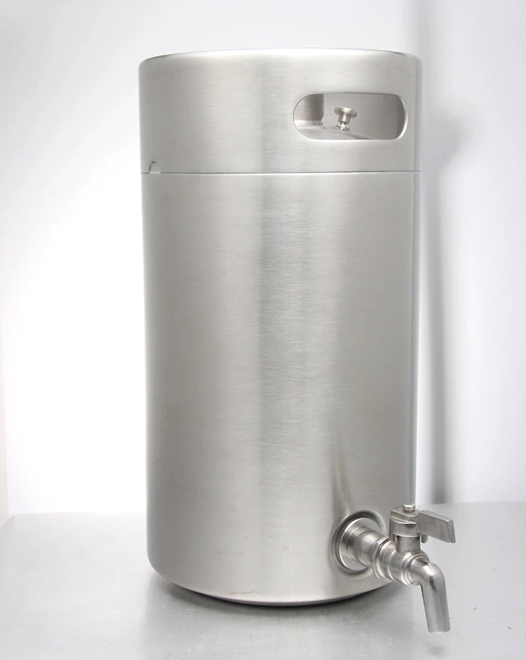 food grade stainless steel wine barrel spirit keg with white wine tap wide mouth  5L / 8L / 35L / 50L wine keg barrel