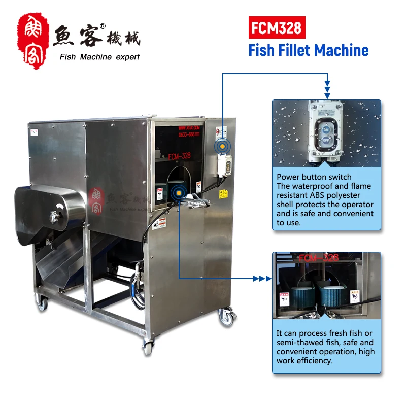 
Hot Sale Fish Filleting Cutting Machine Fish Processing Machine Automatic Fish Middle Bone Remover with CE 