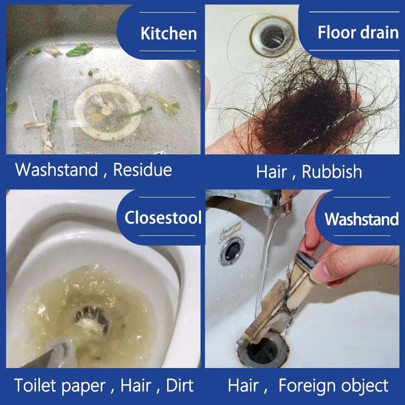 Pipe cleaner drain kitchen sink cleaner