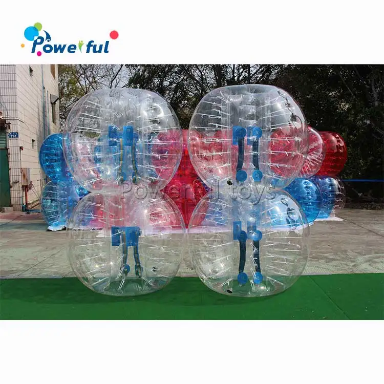 Hot Selling Adult TPU / PVC Body Zorb Bumper Ball Suit Inflatable Bubble human Football Soccer Ball With Colored Dots