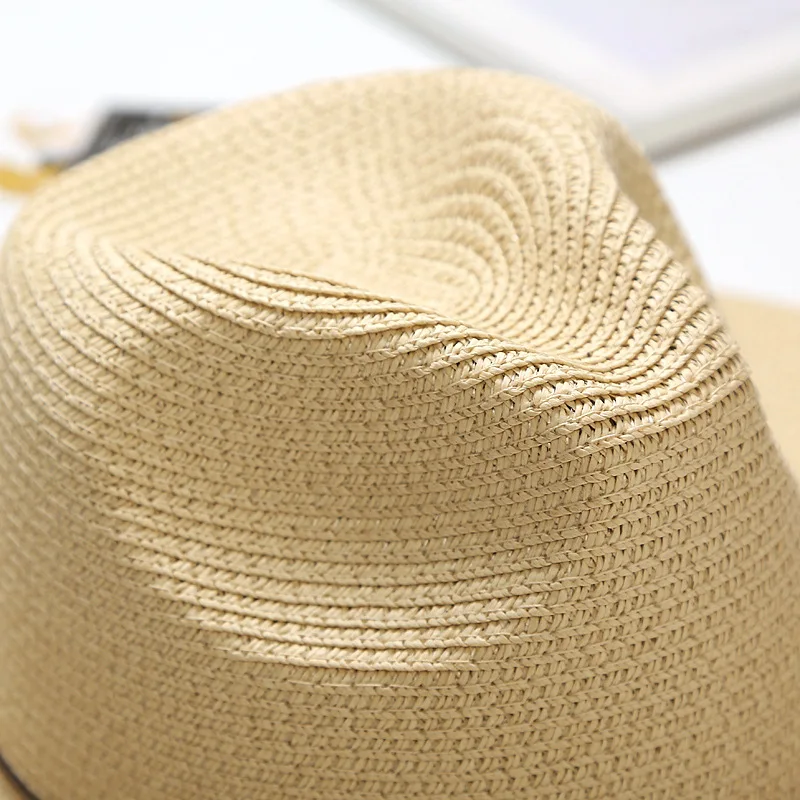 Wholesale beach straw hat large panama paper hat summer sunshade ladies buy high fashion straw travel visor hat