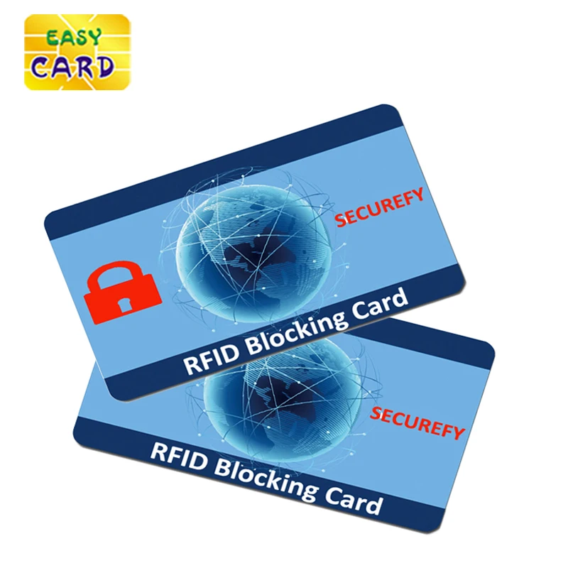 Custom Artwork Printing CR80 Size Security Protection Shield Card Rfid Blocking Card