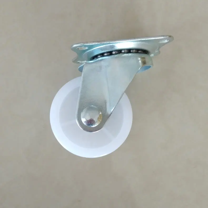 1/1.5 /2inches PP wheel casters swivel top plate stem castor trolley wheels with Brake zinc plated swivel casters