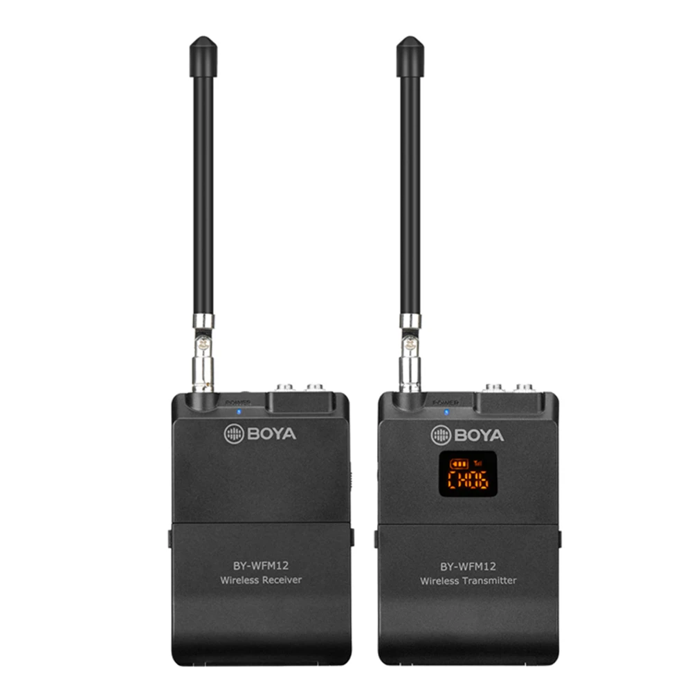 BOYA BY-WFM12 VHF Беспроводная микрофонная система для iPhone смартфона планшетный цифровой зеркальной камеры Canon Nikon DSLR видеокамера аудио usb-осциллограф ПК с видео