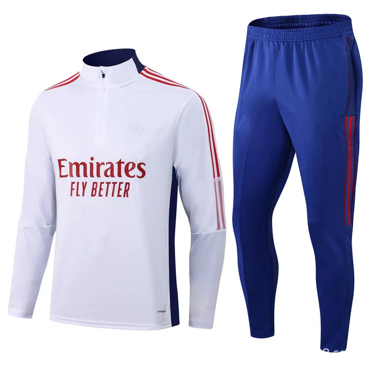 Wholesale Club custom sublimation football long sleeve shirts team training uniform football knitted soccer sets for Men