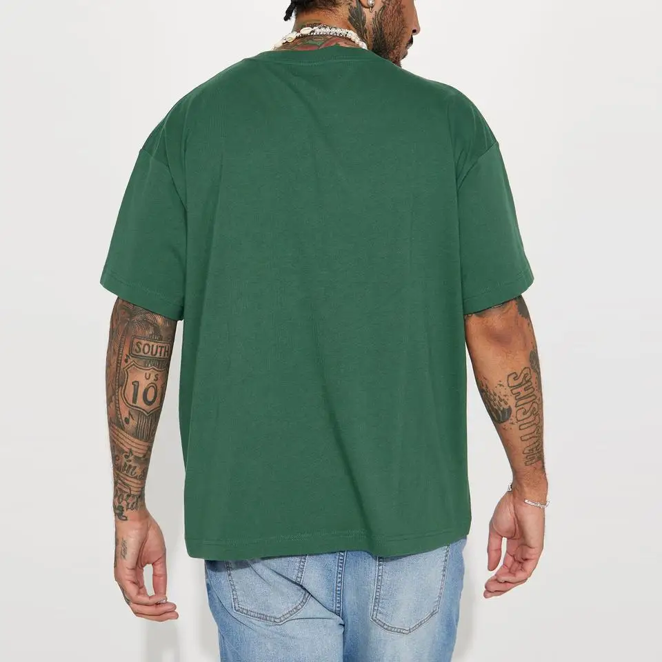 Functional Quality sweat wicking tshirt 100% cotton Eco-friendly men t shirt green breathable fitness tee men clothing