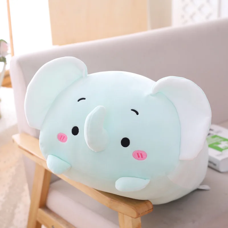 High Quality 20 cm Soft Animals Pillow Panda elephant Stuffed Animal Plush Cat Pig Toys