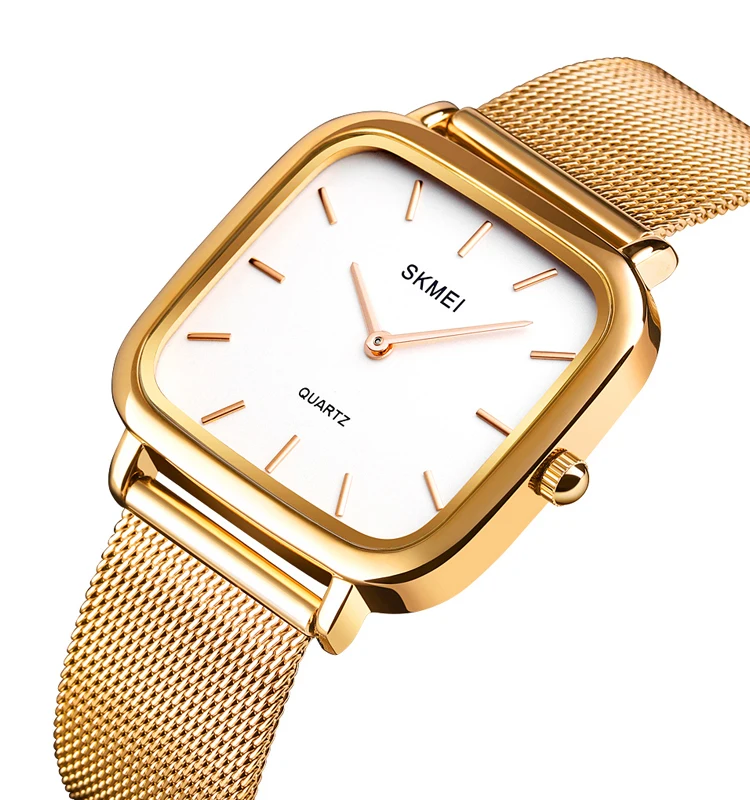 Skmei 1555 ladies stainless steel case back water resistant quartz watch