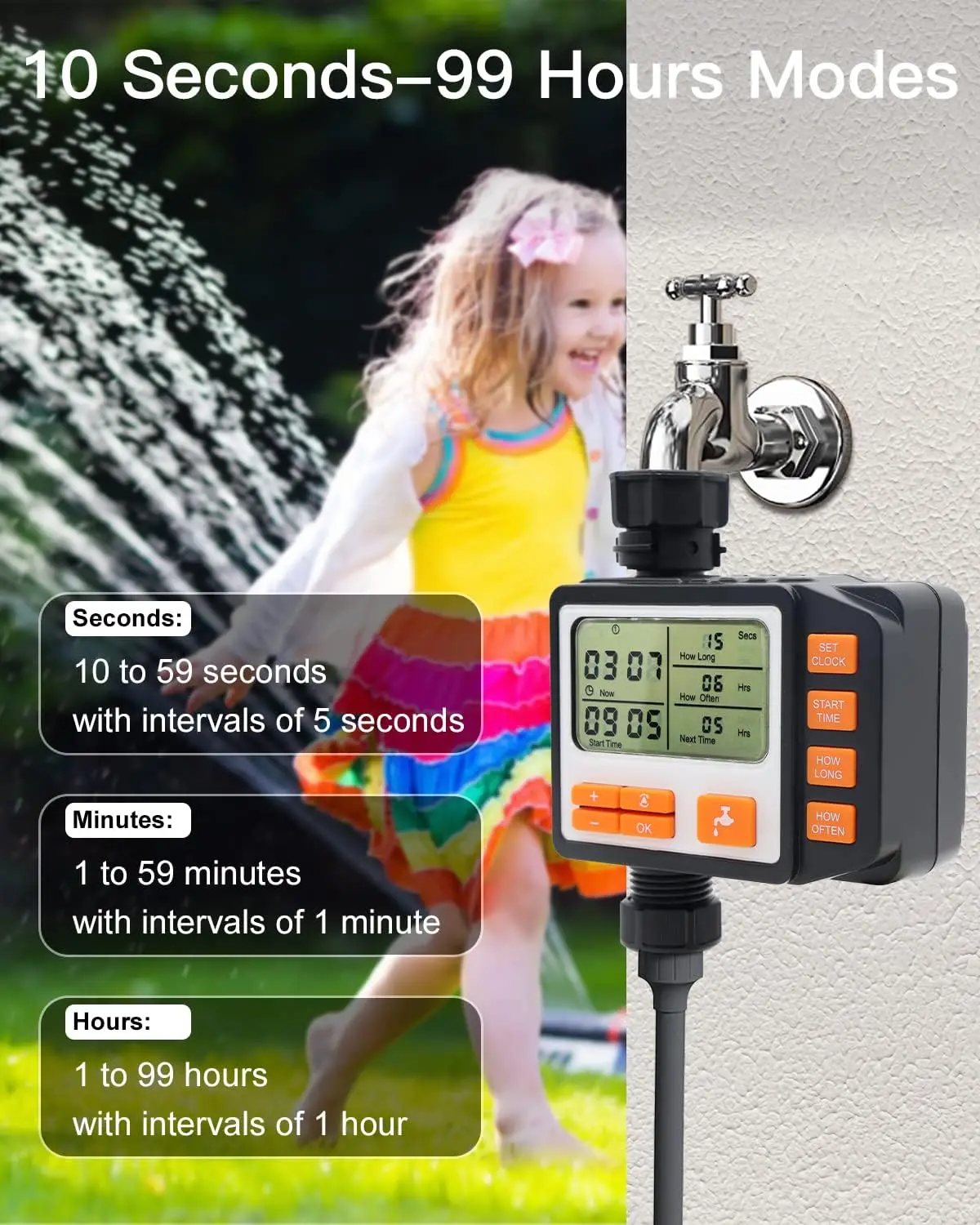 Garden irrigation timer LCD irrigation water timer outdoor controller Agricultural irrigation equipment