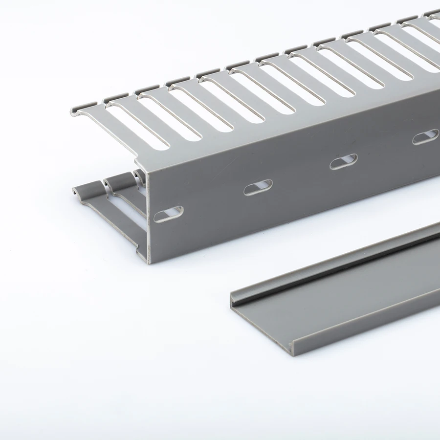
EASCO CE UL94V0 RoHS Plastic PVC Channel Grey Color PVC Trunking Size 