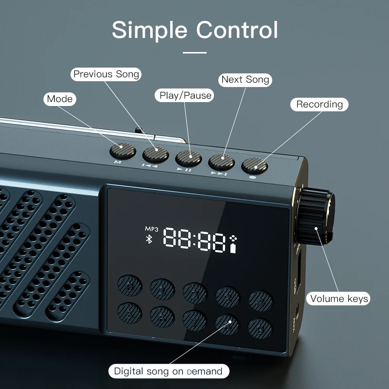 Wholesale Price Customized Logo Type-c Charging FM Radio Portable Wireless Bluetooth Speaker For Sale