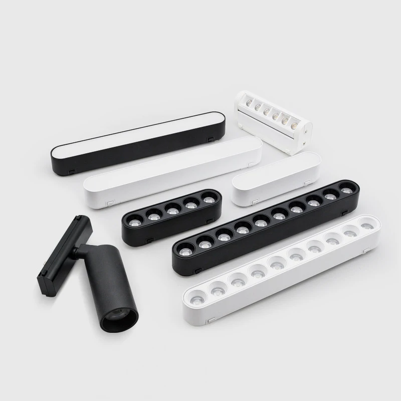 Freely slide aluminum magnet track light system 35mm 48V ultra thin led magnetic foldable light 6w 12w 18w 24w