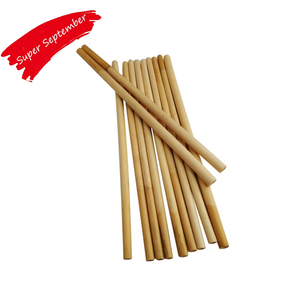 Medium Size180*6mm Biodegradable Disposable Reed Straw Coffee Tea Drinking Straws