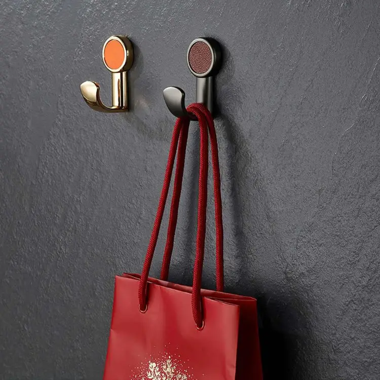 AKADA Modern metal shelves hooks loft bathroom kitchen storage concealed metal folding towel rack with  hook