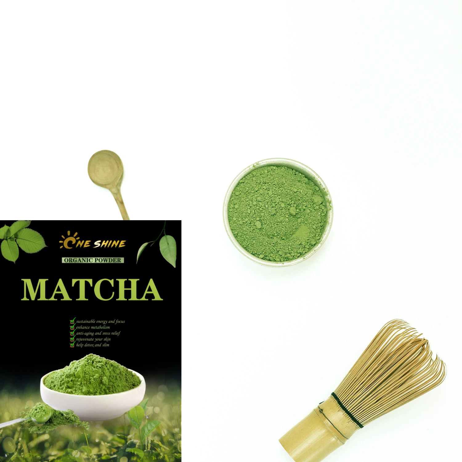 Best Quality 100% Pure Slim Japanese Matcha Green Tea Powder Ceremonial Matcha Certified Organic Matcha Green Tea Powder
