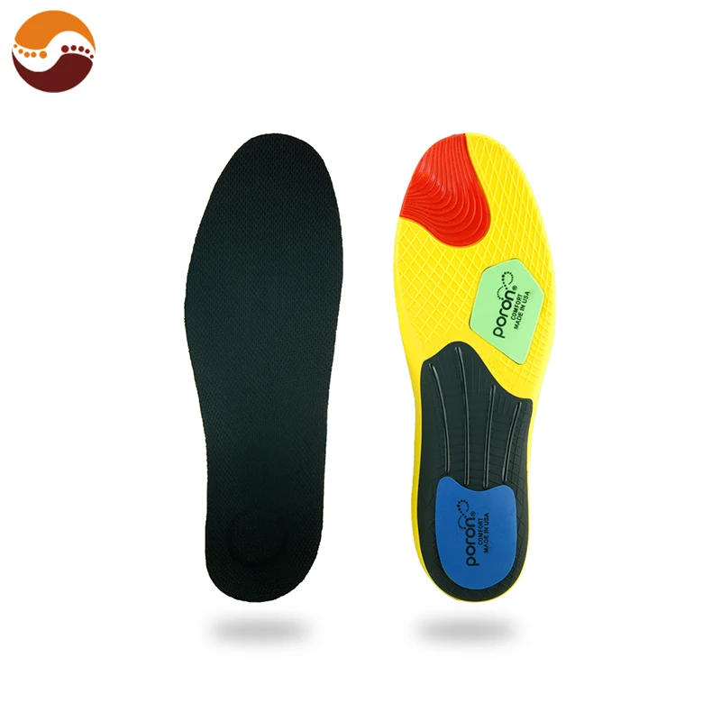 2020 New Design Soft PU PORON Double Shock Absorption TPU arch support insoles