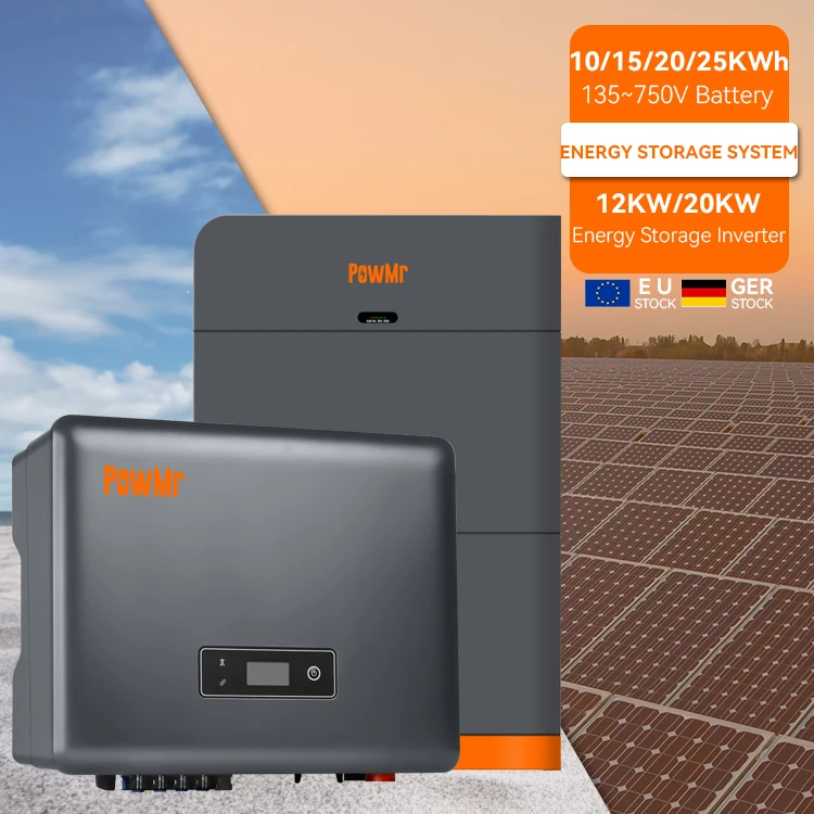 Трехфазная солнечная система PowMr 220/380Vac с 12 кВт 20 кВт гибридным солнечным инвертором и аккумулятором 10/15/20/25 кВтч