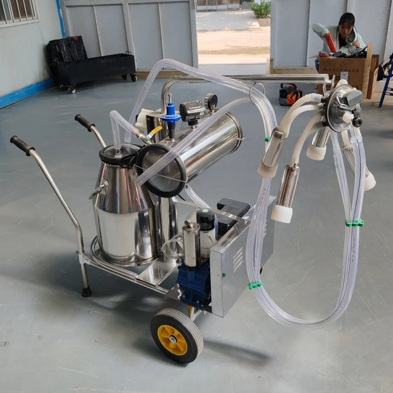 Weiwei Milking machine for cows and sheep Stainless steel single bucket and double bucket electric pulsating milking machine