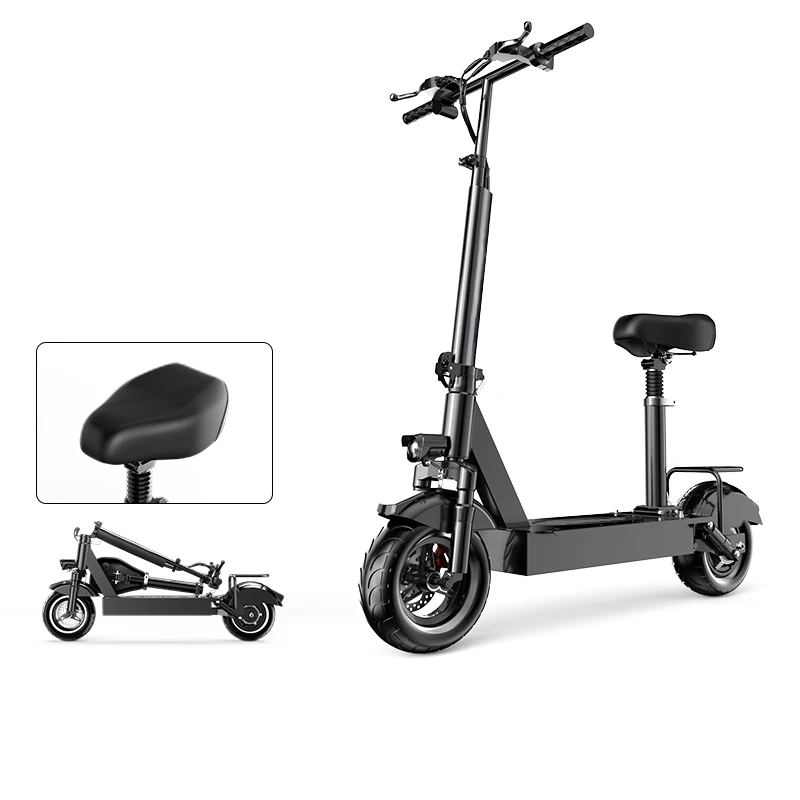 500W Dual Motor Adult 10-Inch Wheel Foldable Powerful Electric Scooter for Adults