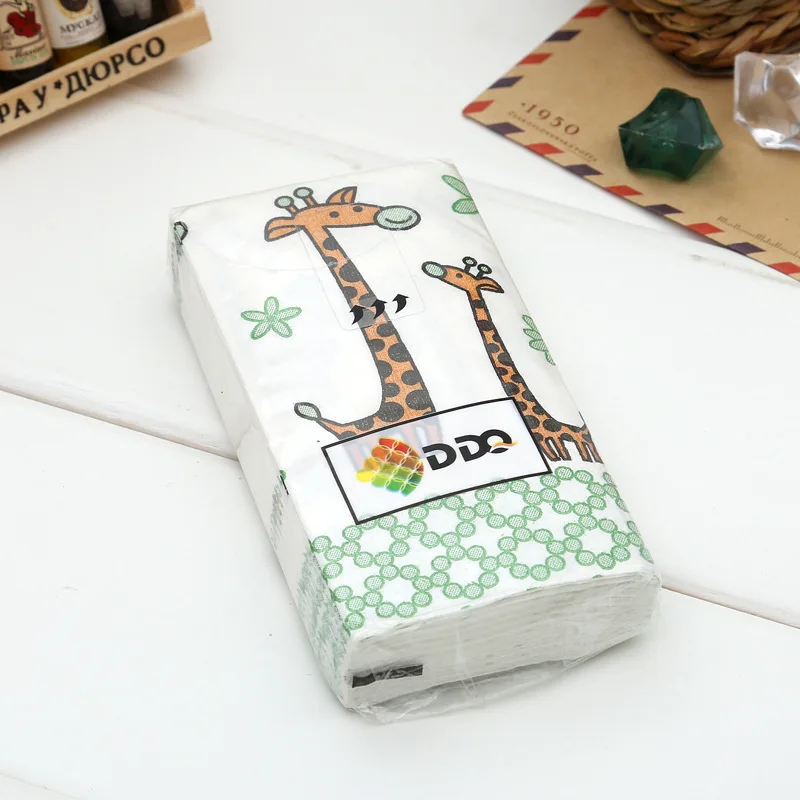 Wholesale Customized Embossed Pillow Type Low MOQ Colorful Printed Wedding Paper Facial Tissue