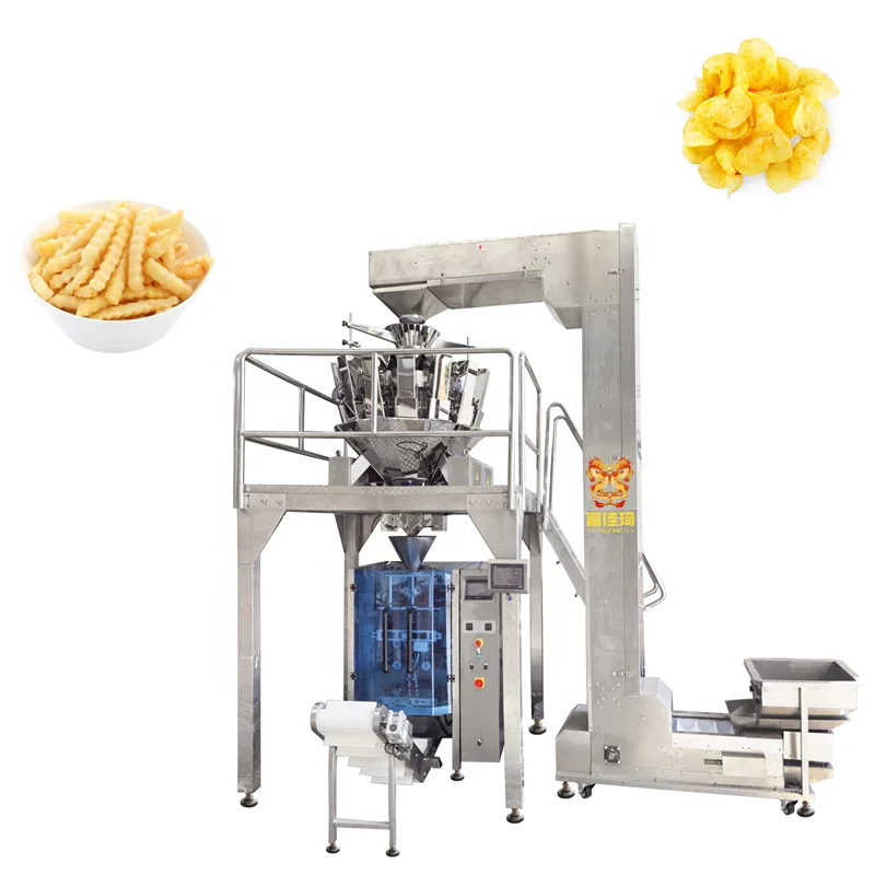 Puffed Food Potato Chips Banana Chips Hot Sale Full Auto Production Line With High Quality Packaging Machine