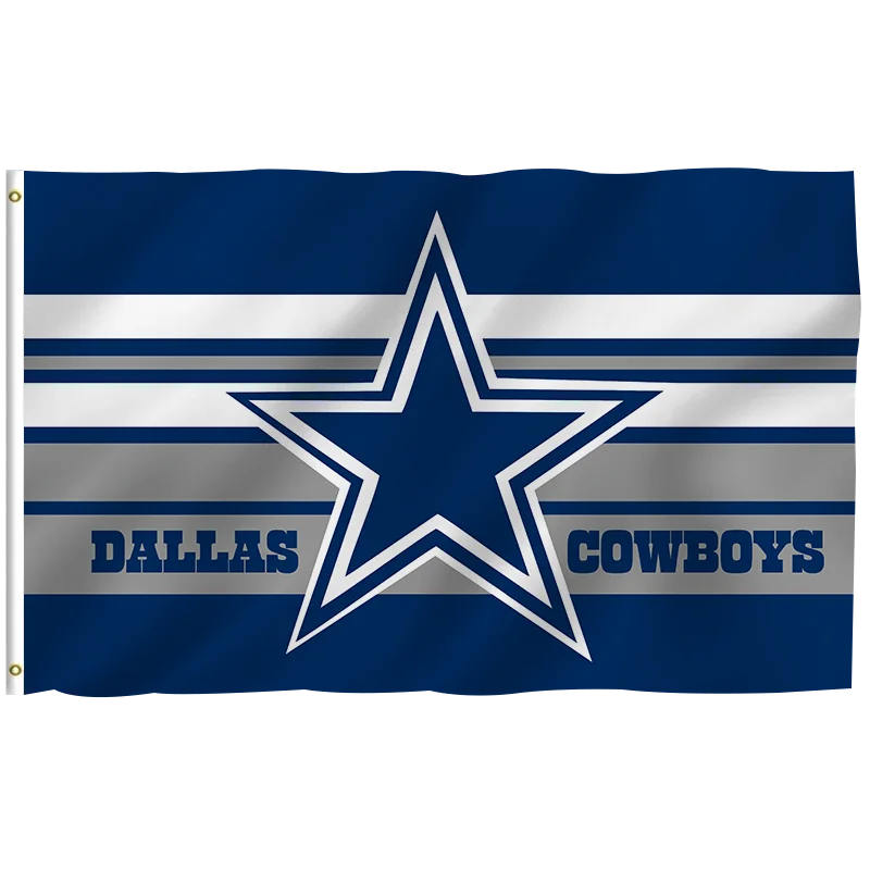 In Stock All Football Team Flag 3x5ft High Quality Custom Design Dallas Cowboys Banner 100% Polyester Sports Nfl Flag