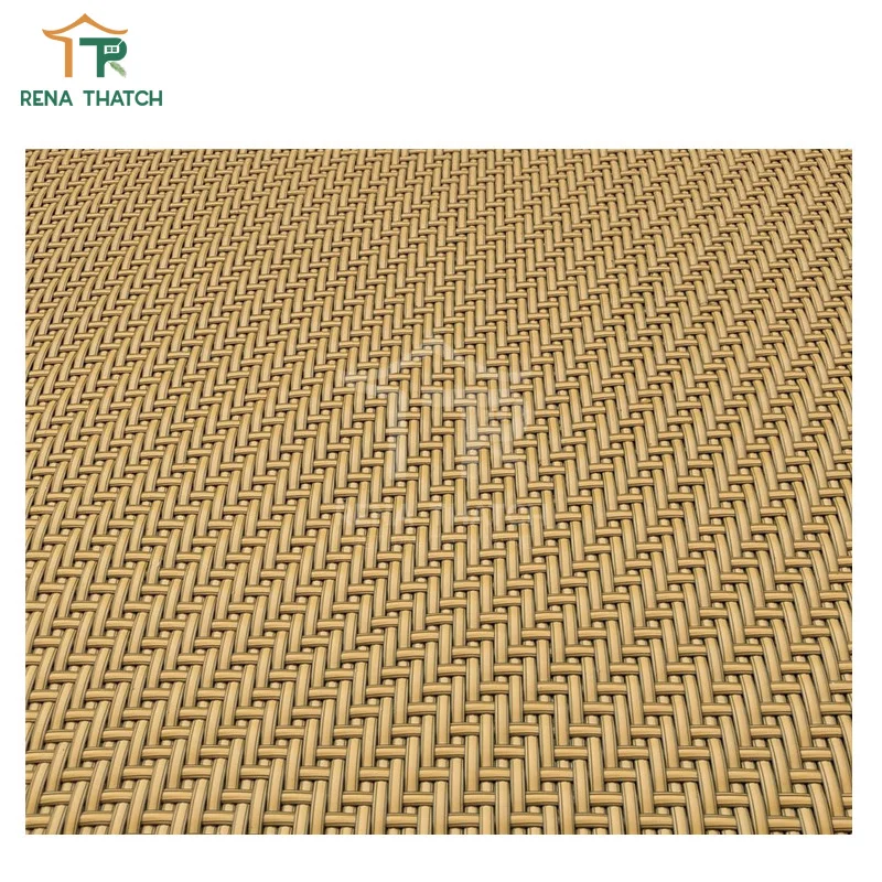 PVC fire retardant artificial straw grass mat synthetic rattan weave sheet plastic straw mat for ceiling