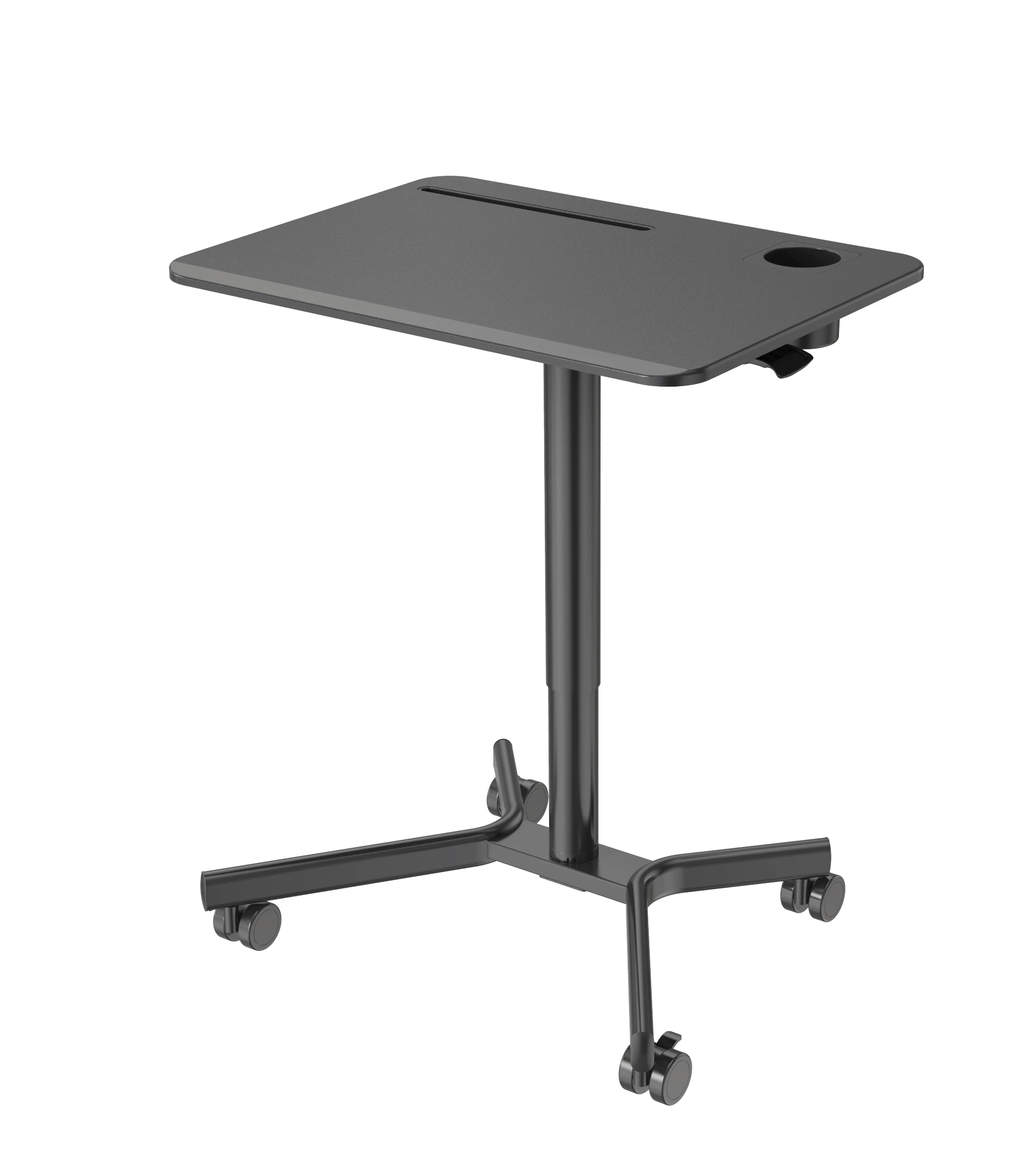 V-Mounts Mobile Laptop Desk with Cup Slot, Wheels with Brakes VM-FDS107-A2