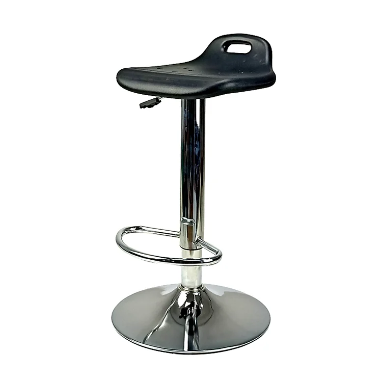 
PU high stool stainless steel metal material base adjustable bar chair 