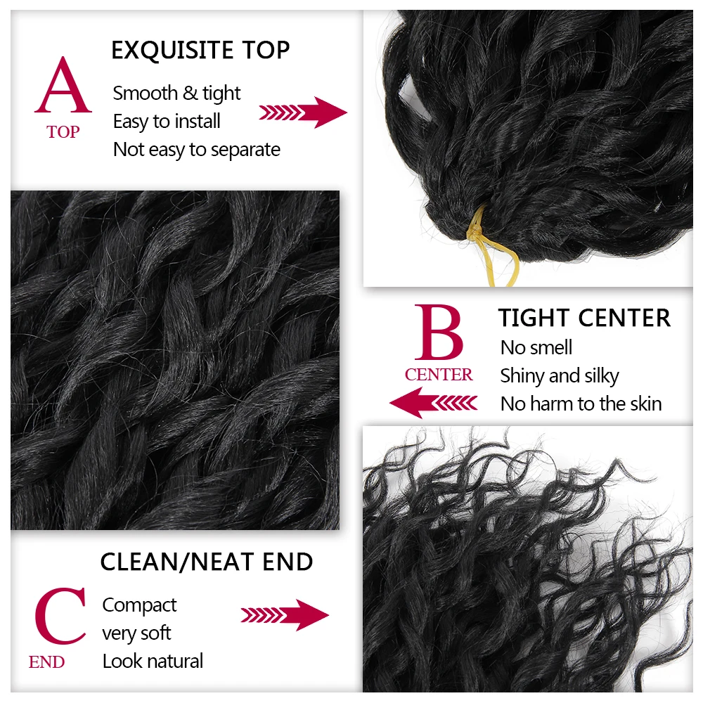 Synthetic Crochet Hair Braids Afro Curls Yaki Kinky Braiding Hair For Extensions Afro Hair Soft Braids Ombre Loose Wave