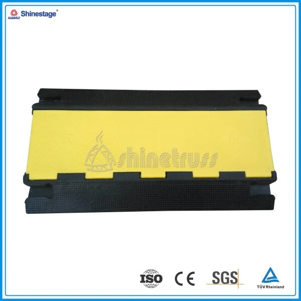 PVC Rubber Mat Cable Cover Speed Humps Road Bump Cable Protector Cable Wire Cord Ramp