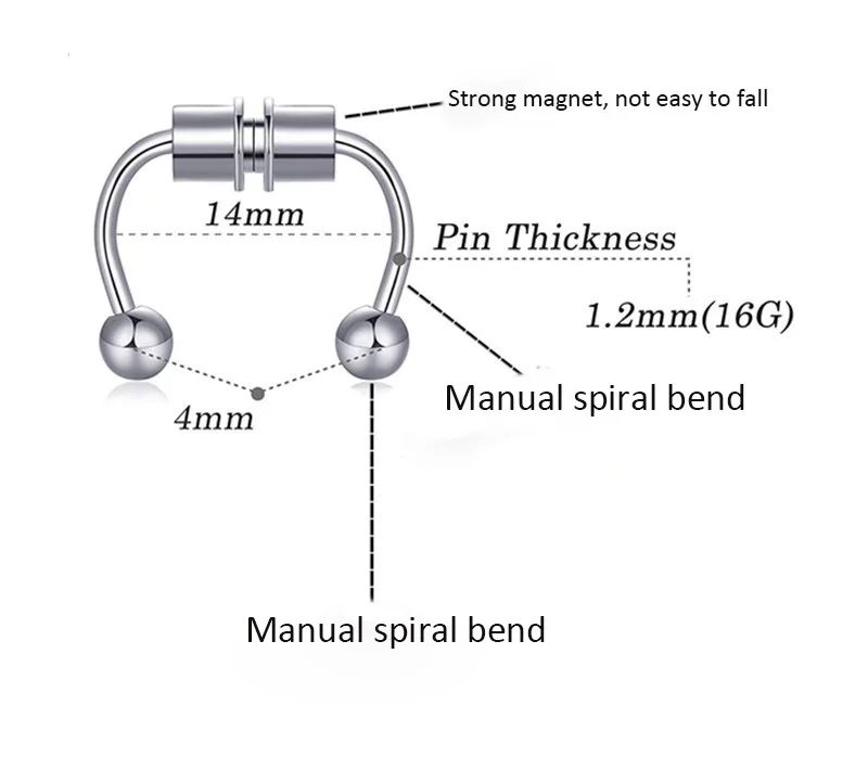  Wholesale Sexy Magnetic Unique Jewelry Piercing Hoop Clip On Cuffs Stud Fake Nose