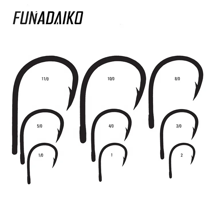 FUNADAIKO Wholesale Small Hooks Pack Freshwater Medium Saltwater Fishing Hooks Set