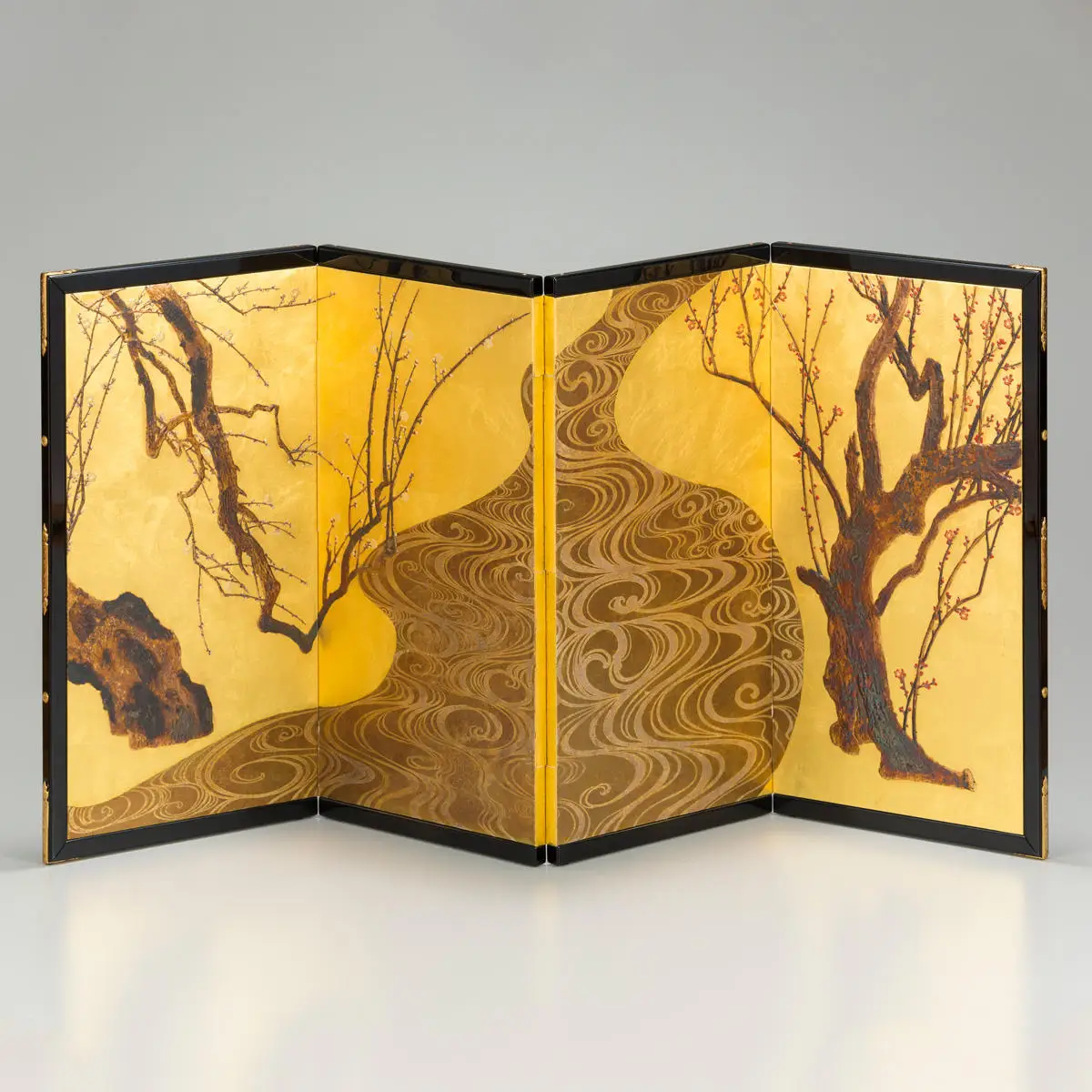 Japan traditional craft wood bamboo folding screens crafts souvenir supplier