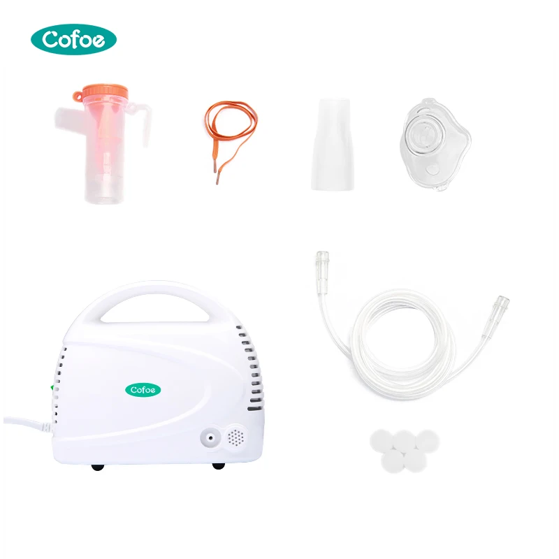 Hospital and home use Cheap quiet high flow portable free asthma compressor nebulizer machine