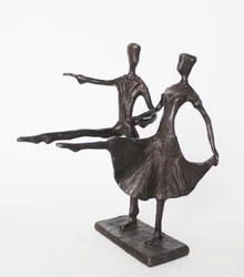 Metal Crafts Cast Iron Dancing Couple Sculpture Statue For Other Home Decoration Souvenir Gift Table Top Decoration Luxury