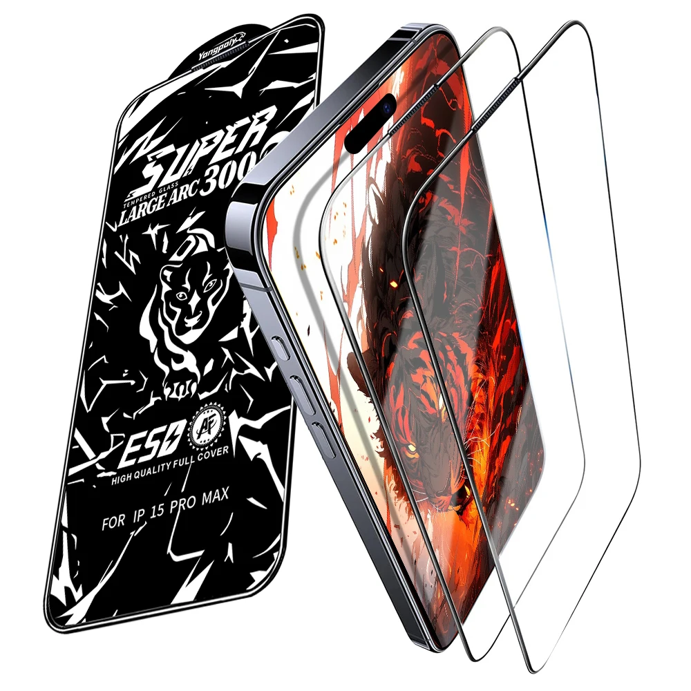 Anti-Scratch Glass 300C Super Curved Edge 4K HD Cell phone Tempered Glass Screen Protector film  for iPhone 16 15 14 13 12