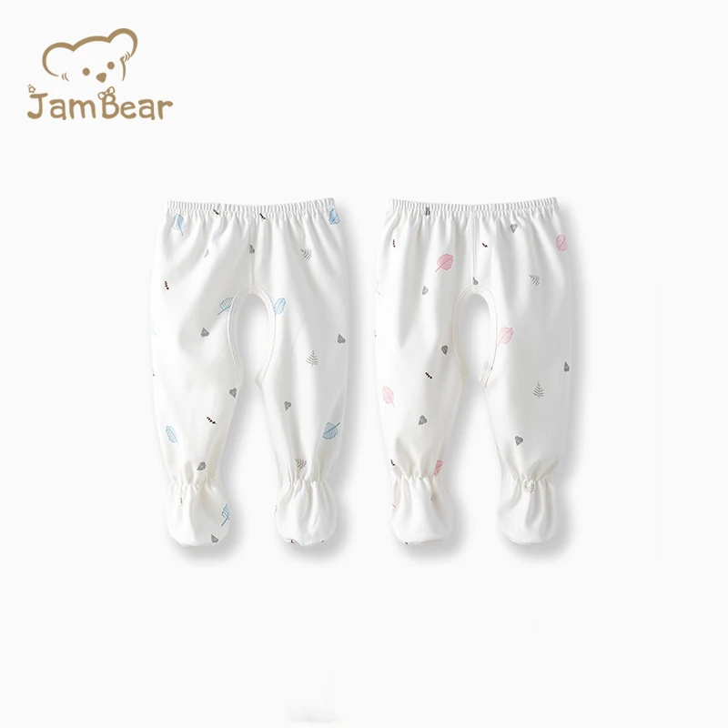 Штаны Jambear для малышей, штаны для новорожденных, леггинсы для малышей из чистого хлопка, открытые Джемперы для новорожденных, штаны