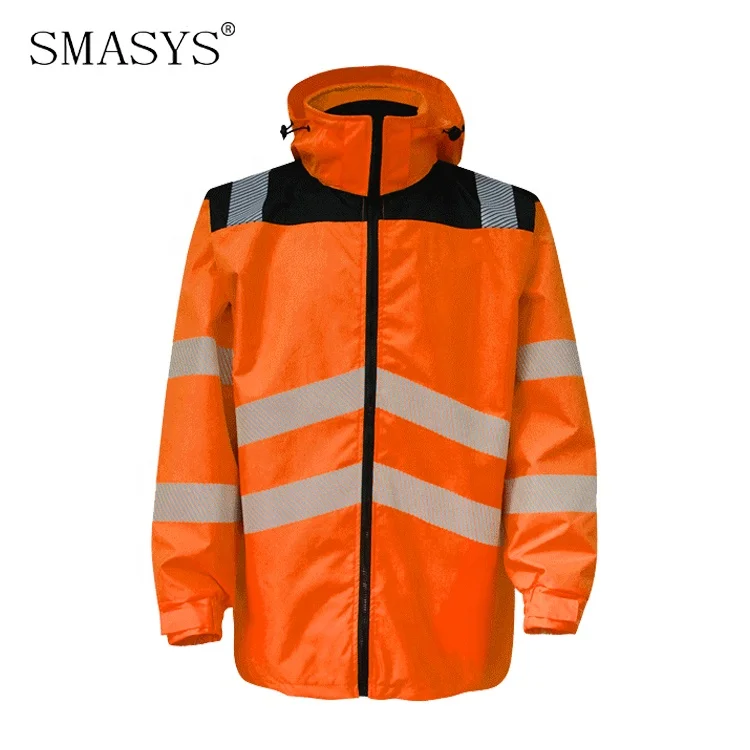 SMASYS Retail Windbreaker Outdoor High Visibility Safety Winter Workwear Jacket