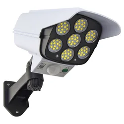 Solar Light Motion Solar Garden Lamp Outdoor Street Spotlight Sensor Security Dummy Camera Flood Light IP65 Waterproof 77 LED