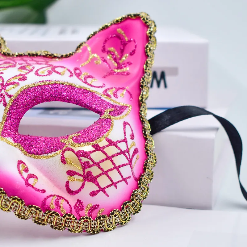 Halloween Venetian Half Face Party Mask Christmas Masquerade Carnival Festival Cat Face Mask Factory Wholesale