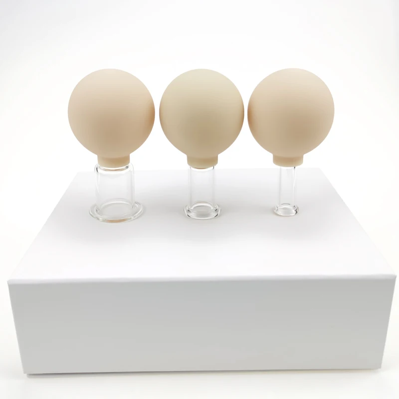 Новое поступление! Набор из 3 антицеллюлитных чашек, вакуумные банки для массажа лица, присоски для терапии, набор для массажа лица