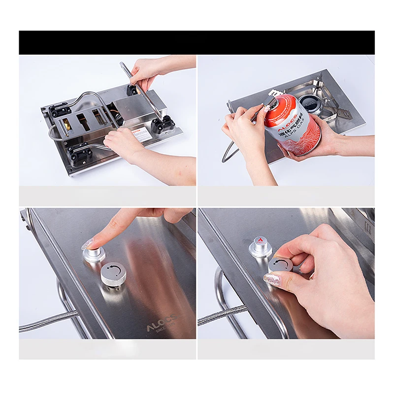Easy to use Alocs outdoor gas burner user friendly for family
