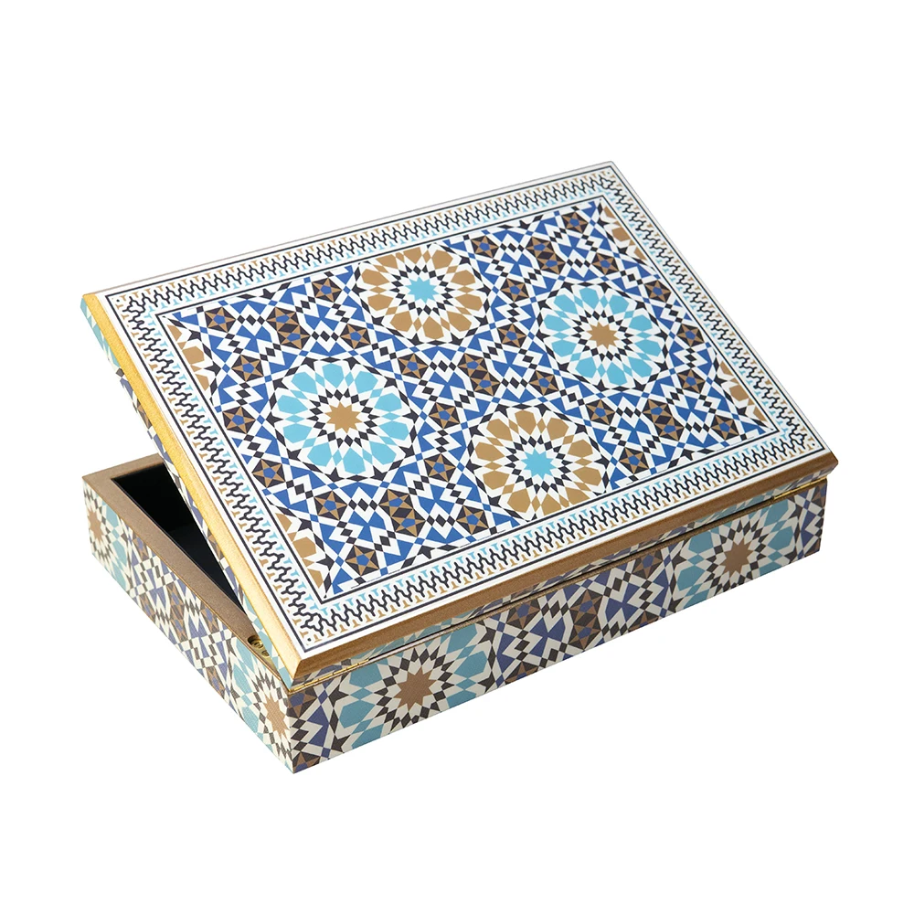Sawtru custom packaging Decorated Deluxe Attar Essential oil dates glossy wooden box for Muslim Islamic