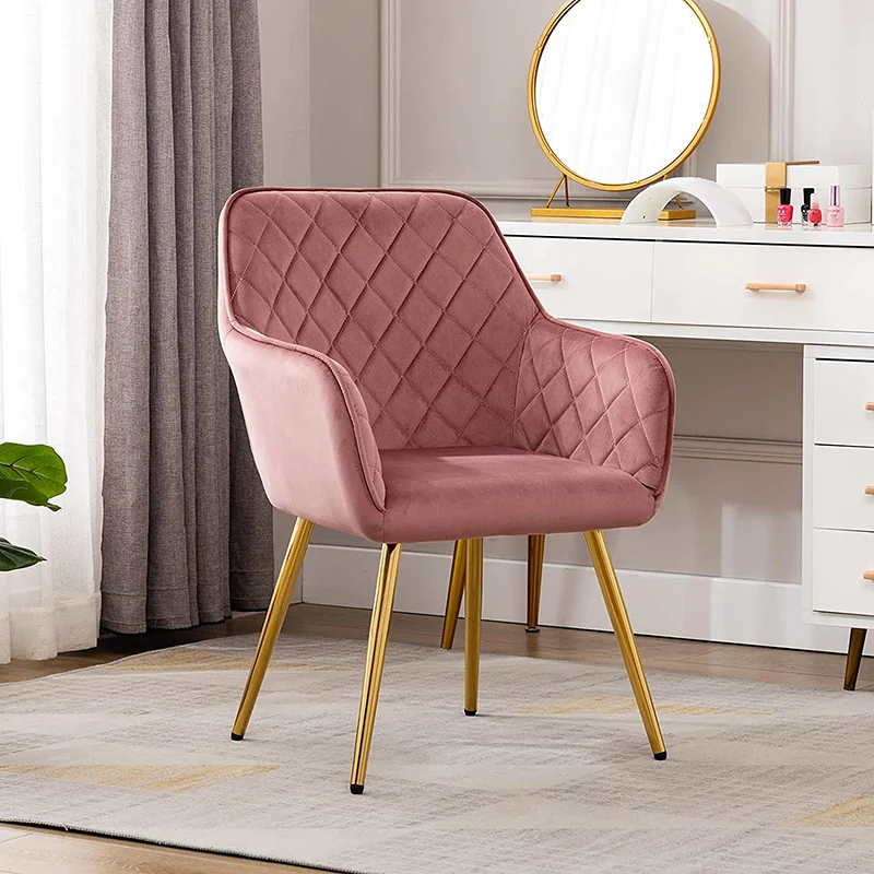 Modern Nodic Elegant Italian Metal Iron Leg Upholstered Dining Luxury Faux Leather Dining Chair With Arms