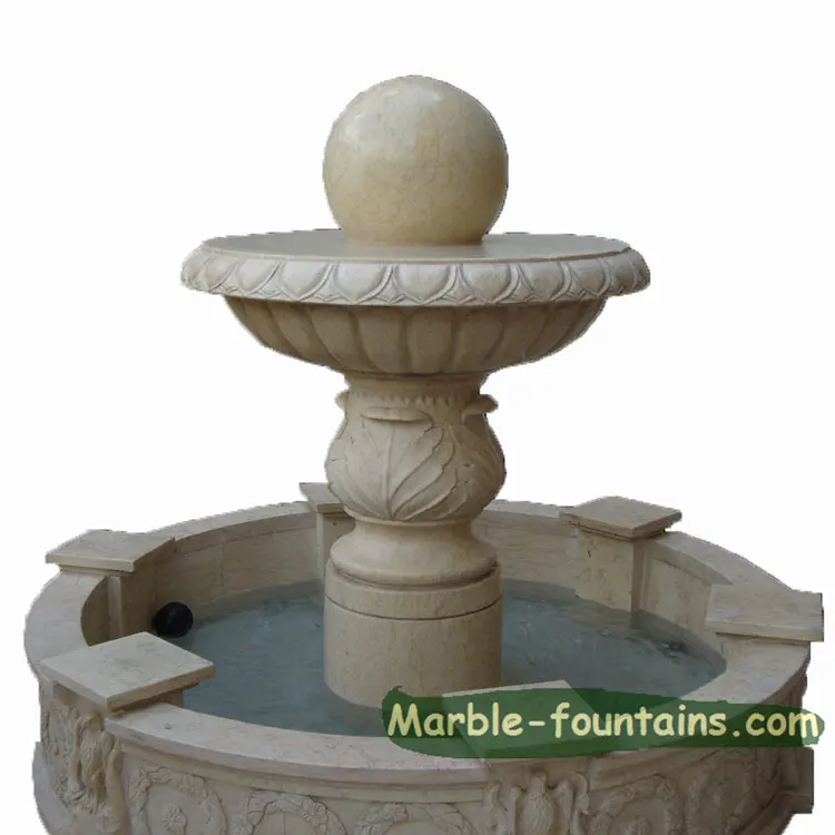 Garden Marble Stone Rolling Rotating Ball Water Fountain Black Granite Sphere Fountain Marble Fountain