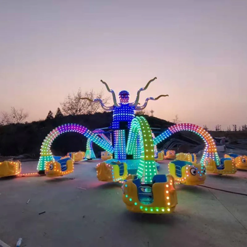 Commercial Outdoor Kids Attraction Import From China Amusement Park Rides Games Crazy Big Octopus Ride for Sale