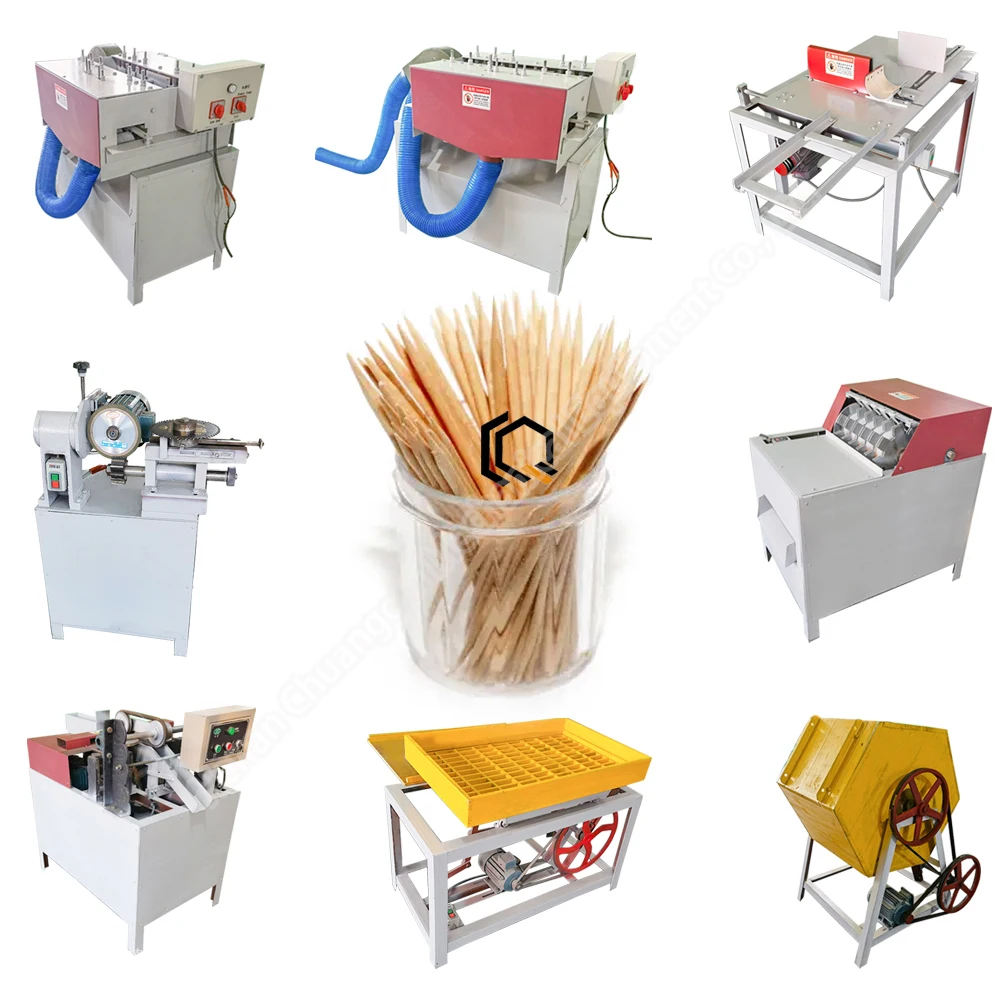 Round wood multi-blade saw bamboo toothpick maker automatic cork disc wood cutting machine
